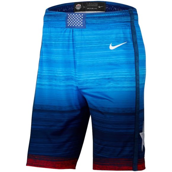 New-Men's USA Basketball Nike Blue 2020 Olympics Authentic On-Court Shorts-SMALL - Picture 2 of 3